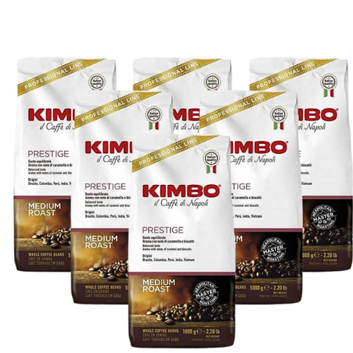 6 x 1 kg Café en grain PRESTIGE - KIMBO