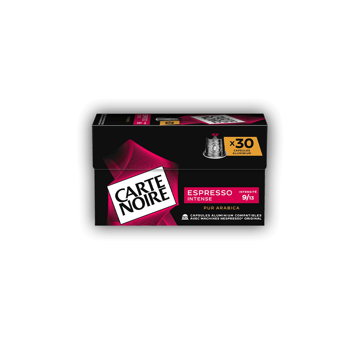 Carte Noire Espresso Intense – Intensité 9 – 30 capsules compatibles Nespresso®