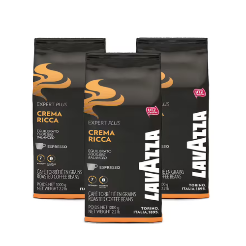 3 x 1 kg  Café en grain Crema Ricca - LAVAZZA