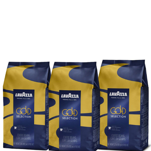 3 x 1 kg Café en grain GOLD SELECTION  - LAVAZZA