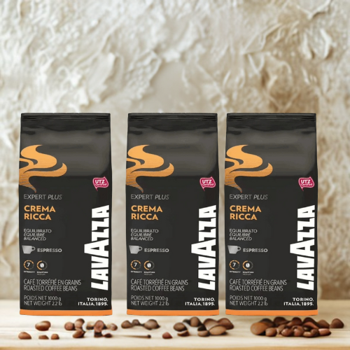 3 x 1 kg  Café en grain Crema Ricca - LAVAZZA