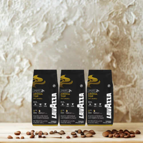 3 x1 kg Café en grain Aroma Top - LAVAZZA