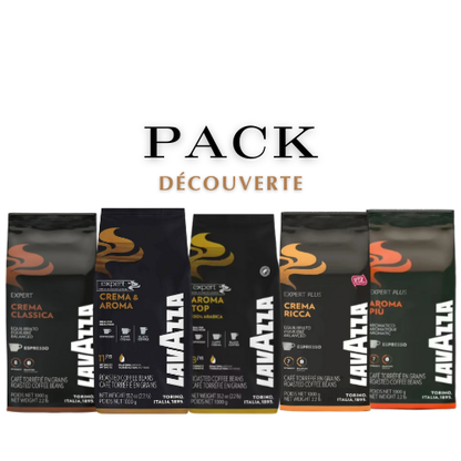 5 x 1 kg Café en grain - Pack découverte - LAVAZZA