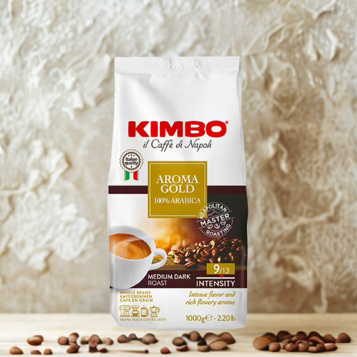 1 kg Café en grain Aroma Gold 100% Arabica - KIMBO
