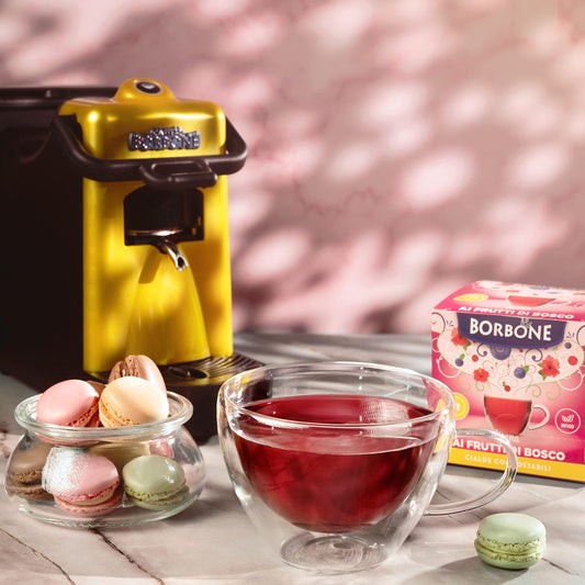 72 dosettes 4 paquets de 18 dosettes Tisane aux Baies Sauvages- Système ESE - Caffé Borbone