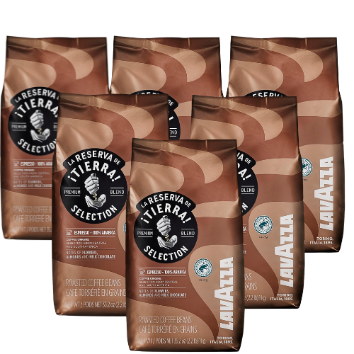 6 x 1 kg Café en grain Tierra Sélection - LAVAZZA