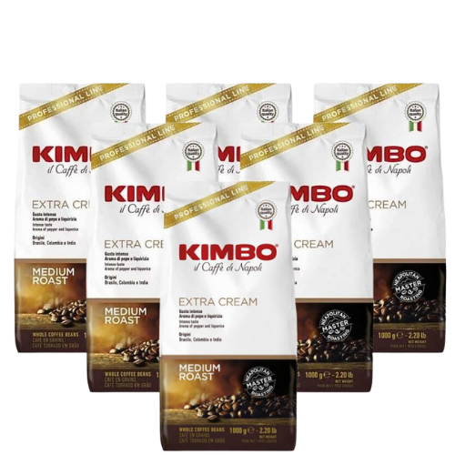 6 x 1 kg Café en grain EXTRA CREAM - KIMBO