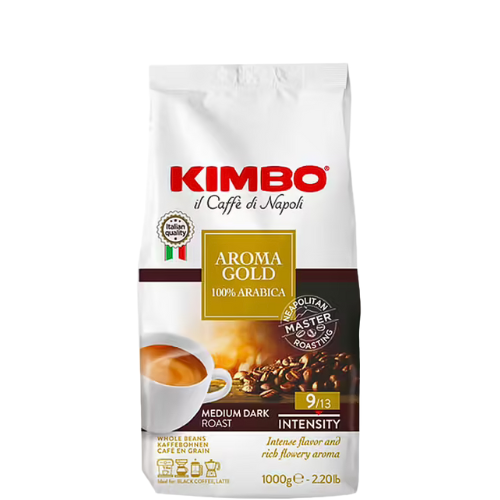 1 kg Café en grain Aroma Gold 100% Arabica - KIMBO