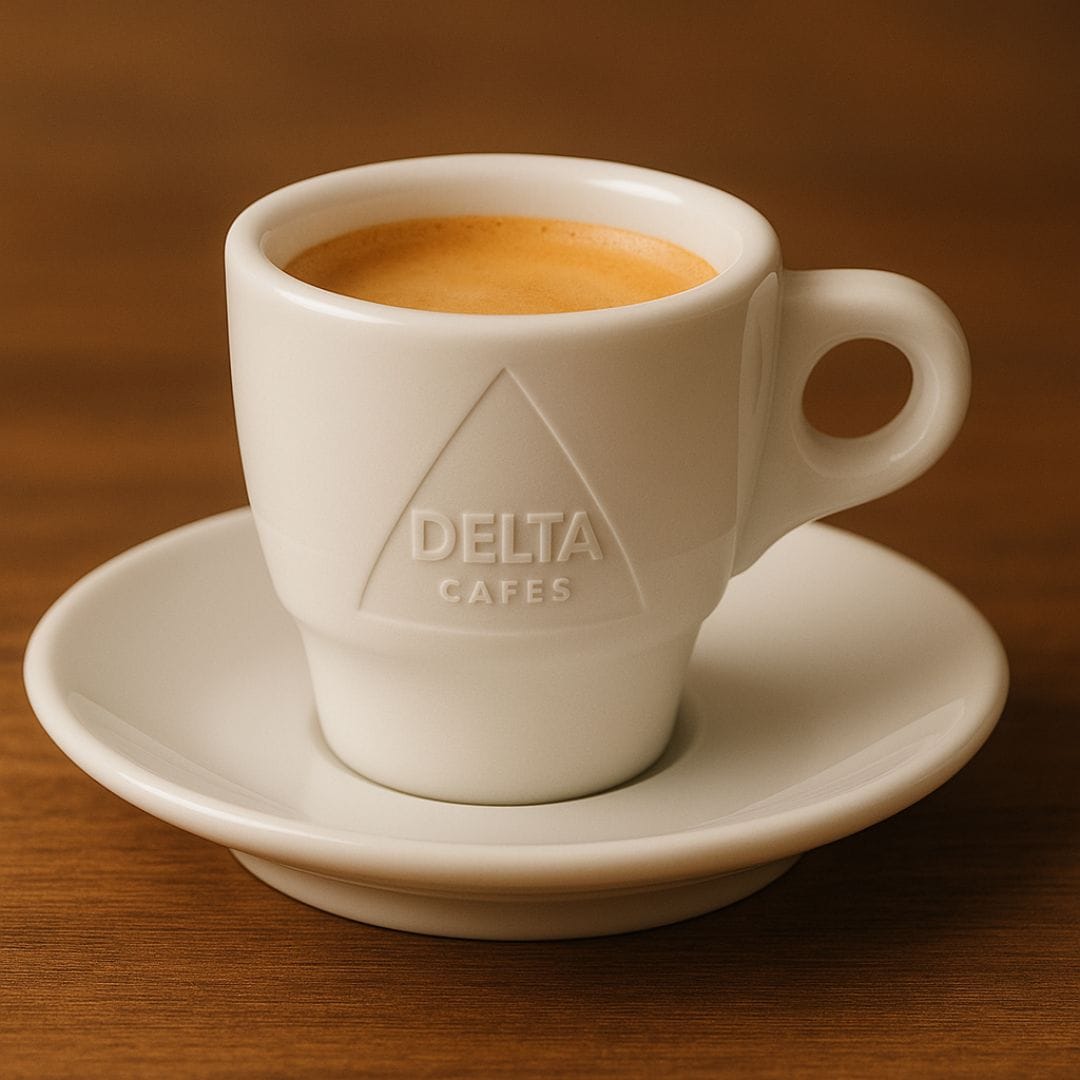 6 Tasses à Espresso et Sous-tasses en Porcelaine 6 cl blanc - DELTA CAFÉ