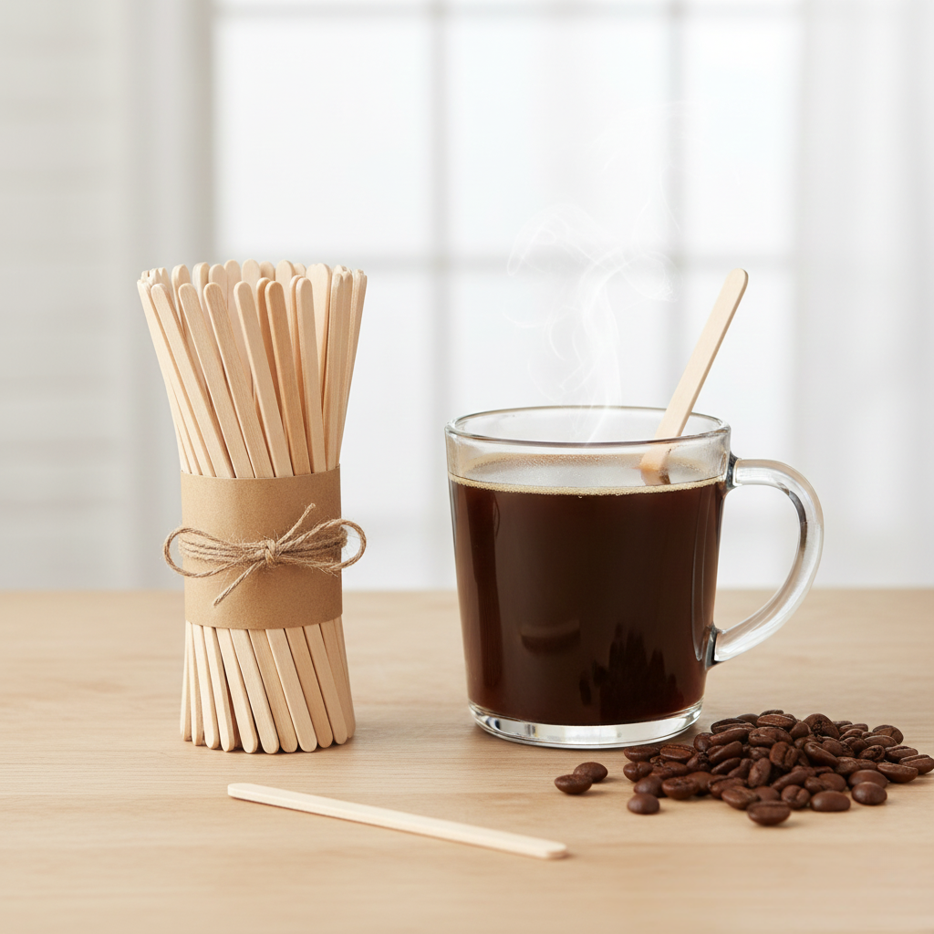 1000 Touillettes en bois 14 cm