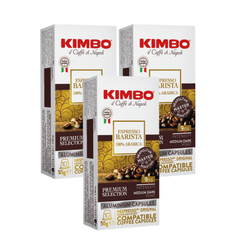 30 capsules compatibles Nespresso* Original Espresso Barista 100% Arabica - KIMBO