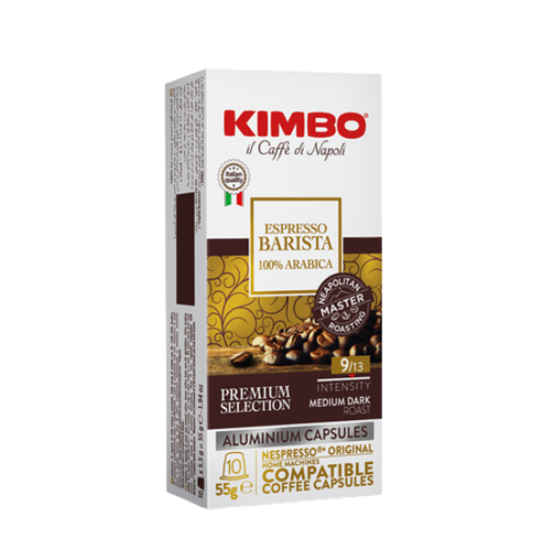 10 capsules compatibles Nespresso* Original Espresso Barista 100% Arabica - KIMBO