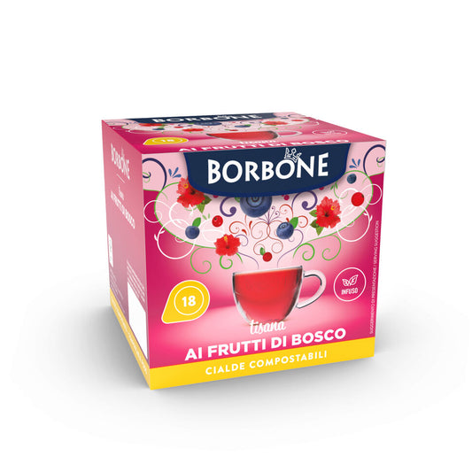 18 dosettes Tisane aux Baies Sauvages- Système ESE - Caffé Borbone