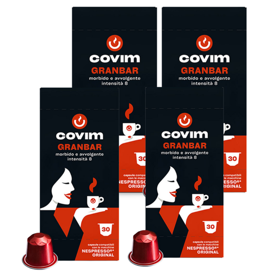 4 x 30 capsules compatibles Nespresso* Original Granbar- COVIM